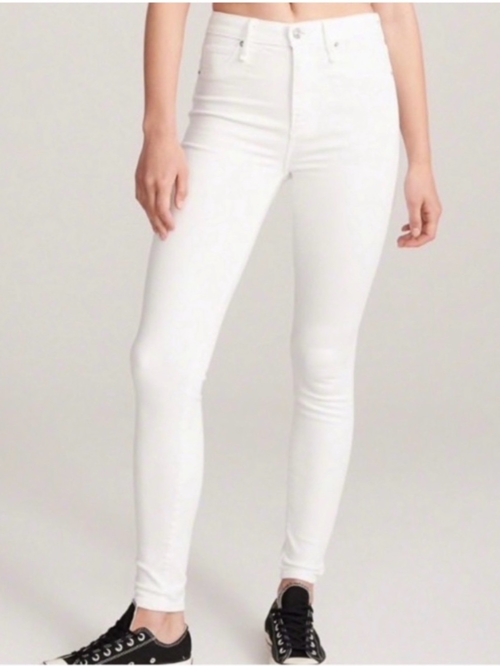 Abercrombie & Fitch Women's White Skinny High Rise Jeans SZ 28 ( 6s )